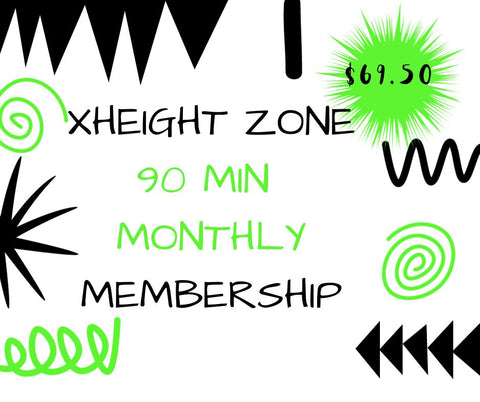 Xheight'ed 90 min Monthly Membership